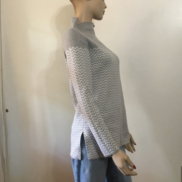 ASPEN sweater white & Gray turtleneck size:XS - Picture 8 of 12